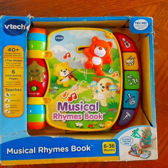 VTech Musical Rhymes Book 40+ Songs Melodies Sounds Baby Toy  6-36 M Educational - Picture 2 of 5